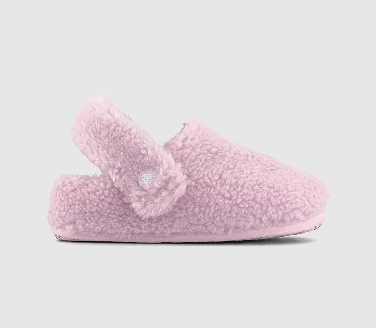 Kids Crocs Classic Cozzzy Slippers Pink Milk