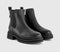 Womens OFFICE Archie Chunky Chelsea Ankle Boots Black Leather