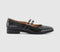 Womens OFFICE Fiction Double Strap Mary Jane Ballet Shoes Black Patent - OFFCUTS SHOES by OFFICE