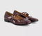 Womens OFFICE Fiction Double Strap Mary Jane Ballet Shoes Burgundy Patent