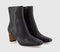 Womens OFFICE Arabella Set Back Heel Ankle Boots Black Leather