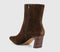 Womens OFFICE Arabella Set Back Heel Ankle Boot Brown Suede