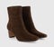 Womens OFFICE Arabella Set Back Heel Ankle Boot Brown Suede