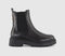 Womens OFFICE Amber Chunky Chelsea Ankle Boots Black Leather