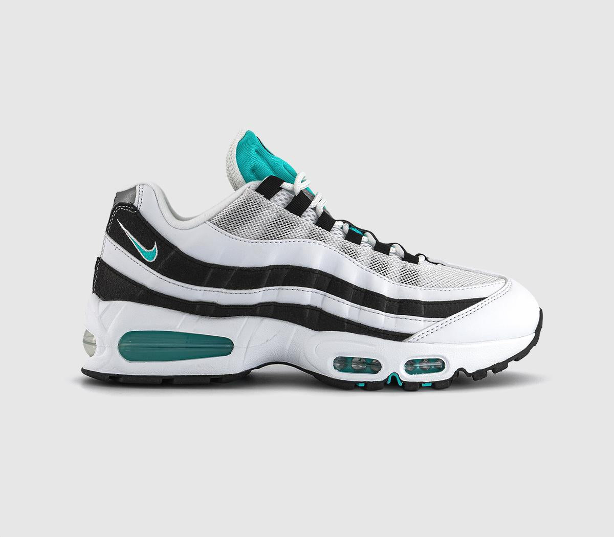  Nike Air Max 95 Og White Hyper Jade Black Metallic Silver Uk Size 8.5