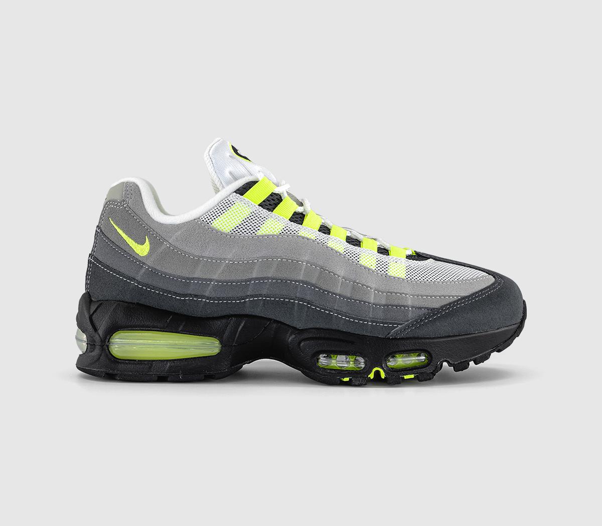 Nike Air Max 95 OG Trainers Black Neon Yellow Cool Grey