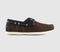 Mens Barbour Wake Boat Shoes Brown Navy