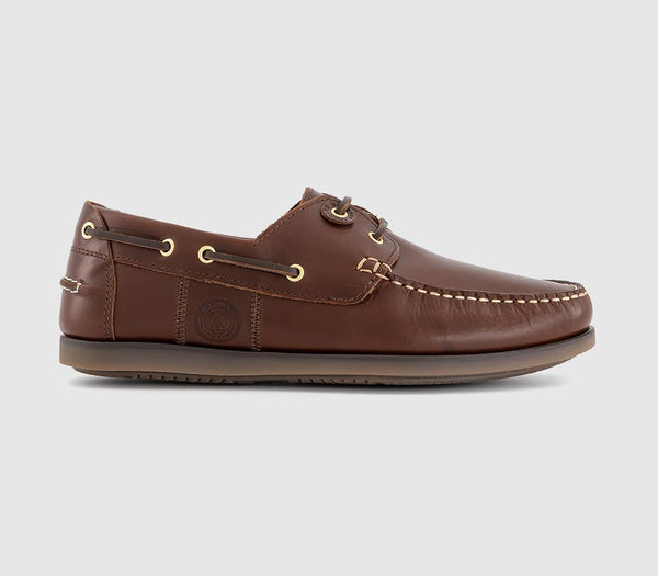 Mens Barbour Wake Boat Shoes Mahogany