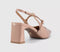 Womens OFFICE Medley Strap Detail Slim Heels Court Blush Patent