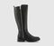 Womens OFFICE Kayla Zip Detail Knee High Boots Black - OFFCUTS SHOES by OFFICE
