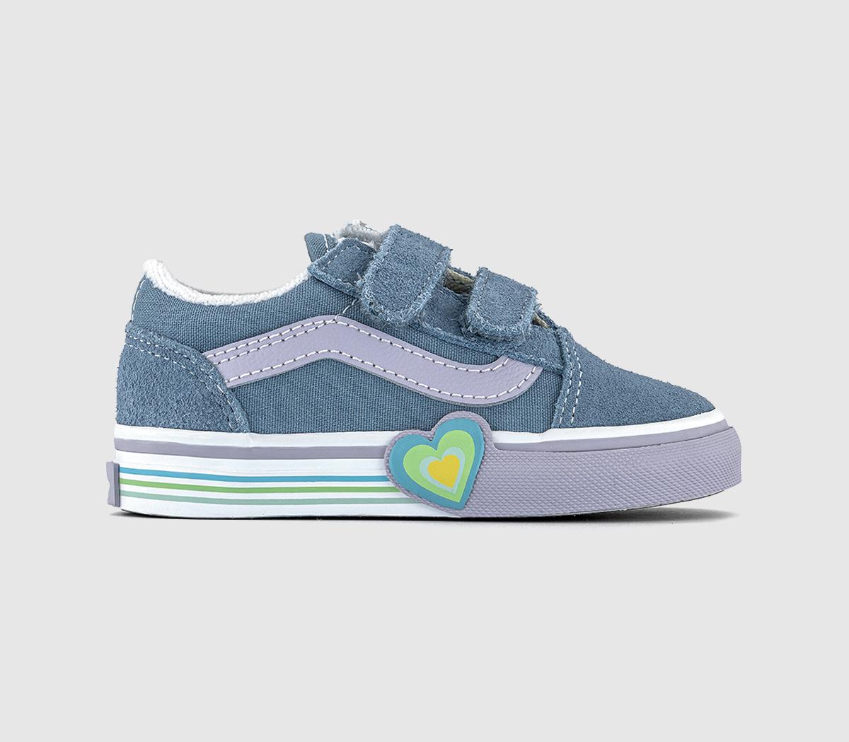 Kids Vans Old Skool V Heart Toddler Trainers Citadel