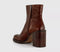 Womens OFFICE Alora Heeled Platform Boot Tan Leather