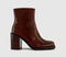 Womens OFFICE Alora Heeled Platform Boot Tan Leather - OFFCUTS SHOES by OFFICE