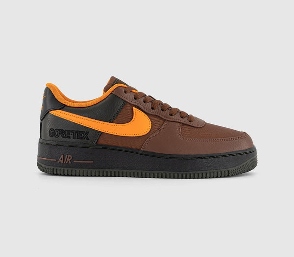 Mens Nike Air Force 1 GTX Trainers Fauna Brown Brt Ceramic Sequoia Black