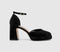 Womens OFFICE Mentor Two Part Platform Heels Black