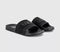Mens OFFICE Textured Overlay Sliders Black
