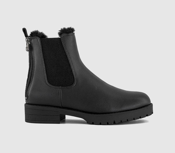 Womens Blowfish Malibu Dover Fur Lined Chelsea Boots Black