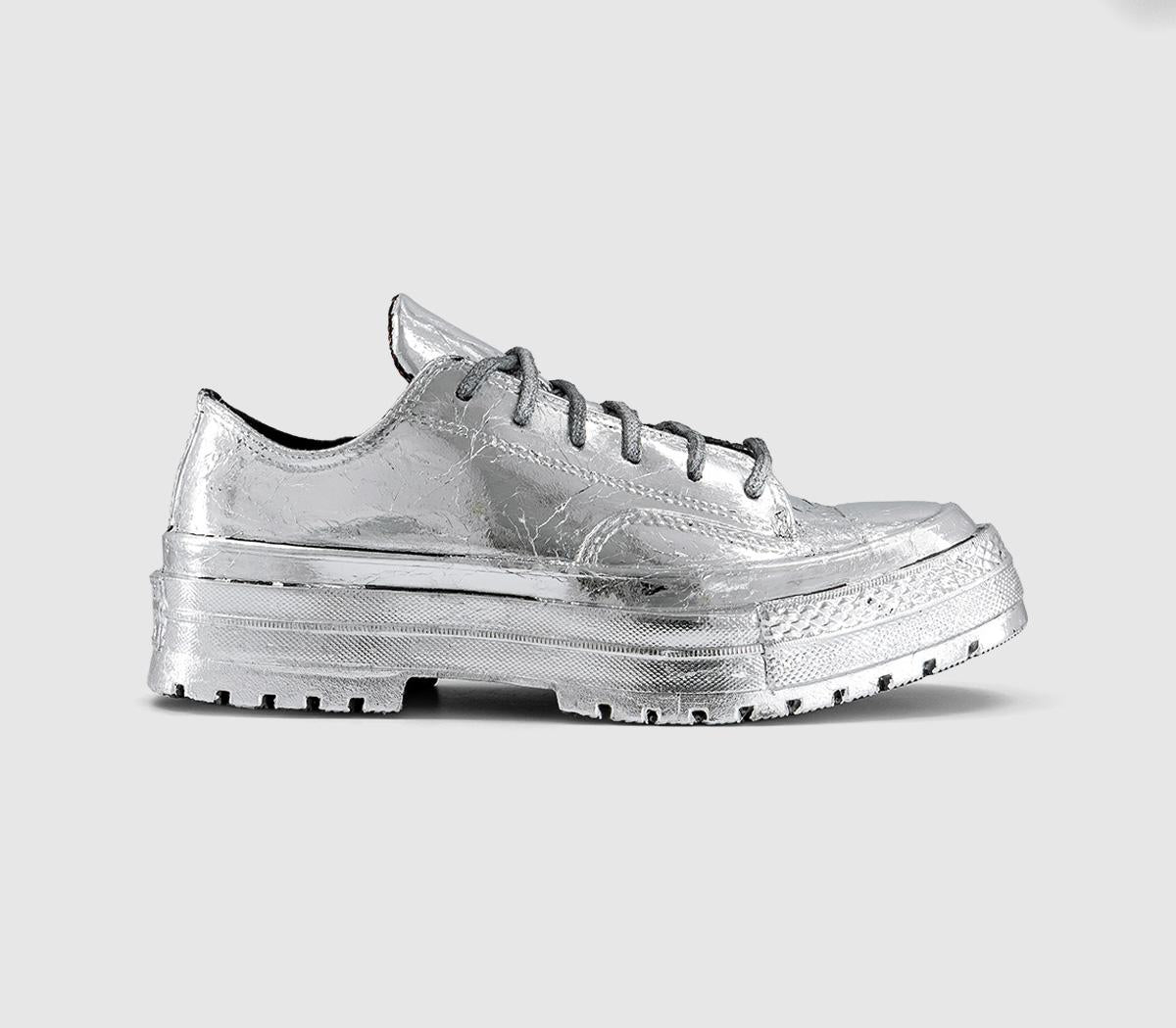 Converse Chuck Taylor All Star Low LTD Trainers Silver Foil