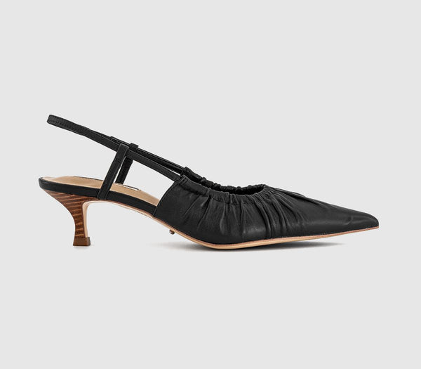 Womens Tony Bianco Kimchi Ruched Slingback Heels Black