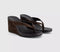 Womens Tony Bianco Avanti Toe Post Wedge Heels Espresso Suede
