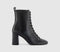 Womens OFFICE Ada Lace Up Block Heel Boots Black Leather - OFFCUTS SHOES by OFFICE
