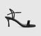 Womens OFFICE Mariah Bow Detail Heeled Sandals Black Satin