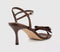 Womens OFFICE Mariah Bow Detail Heeled Sandals Chocolate Brown Satin