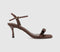 Womens OFFICE Mariah Bow Detail Heeled Sandals Chocolate Brown Satin
