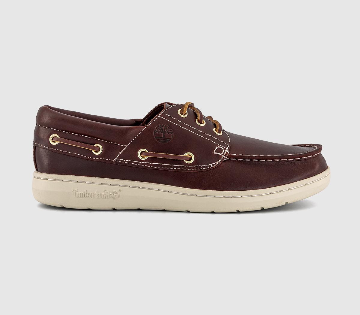 Mens Timberland Portofino Pier Boat Shoes Burgundy Full Grain Leather - OFFCUTS SHOES by OFFICE