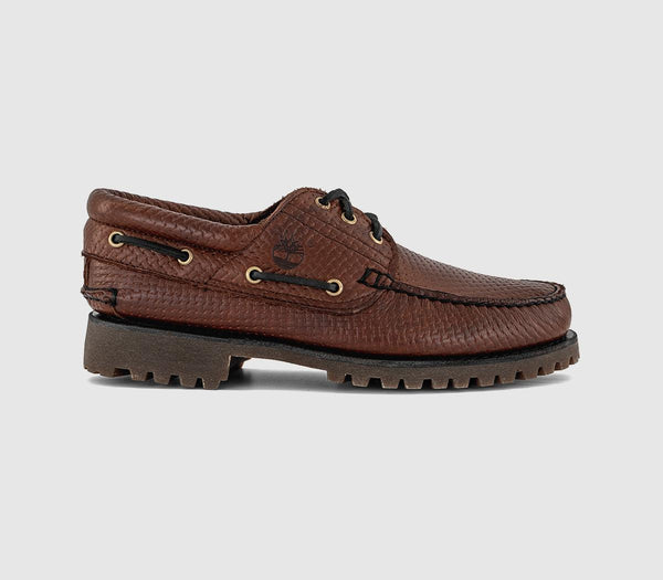 Mens Timberland Authentic Boat Shoe Medium Brown Full Grain Leather