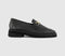 Womens OFFICE Follow Snaffle Trim Square Toe Loafers Black Leather - OFFCUTS SHOES by OFFICE
