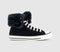 Converse All Star Fold Over Trainers Black Black Egret