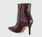 Womens OFFICE Alexis Heel Ankle Boots Burgundy Leather