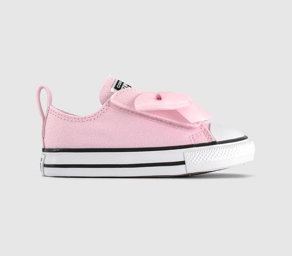 Kids Converse All Star One Strap Infant Trainers Pink Frosting White Black