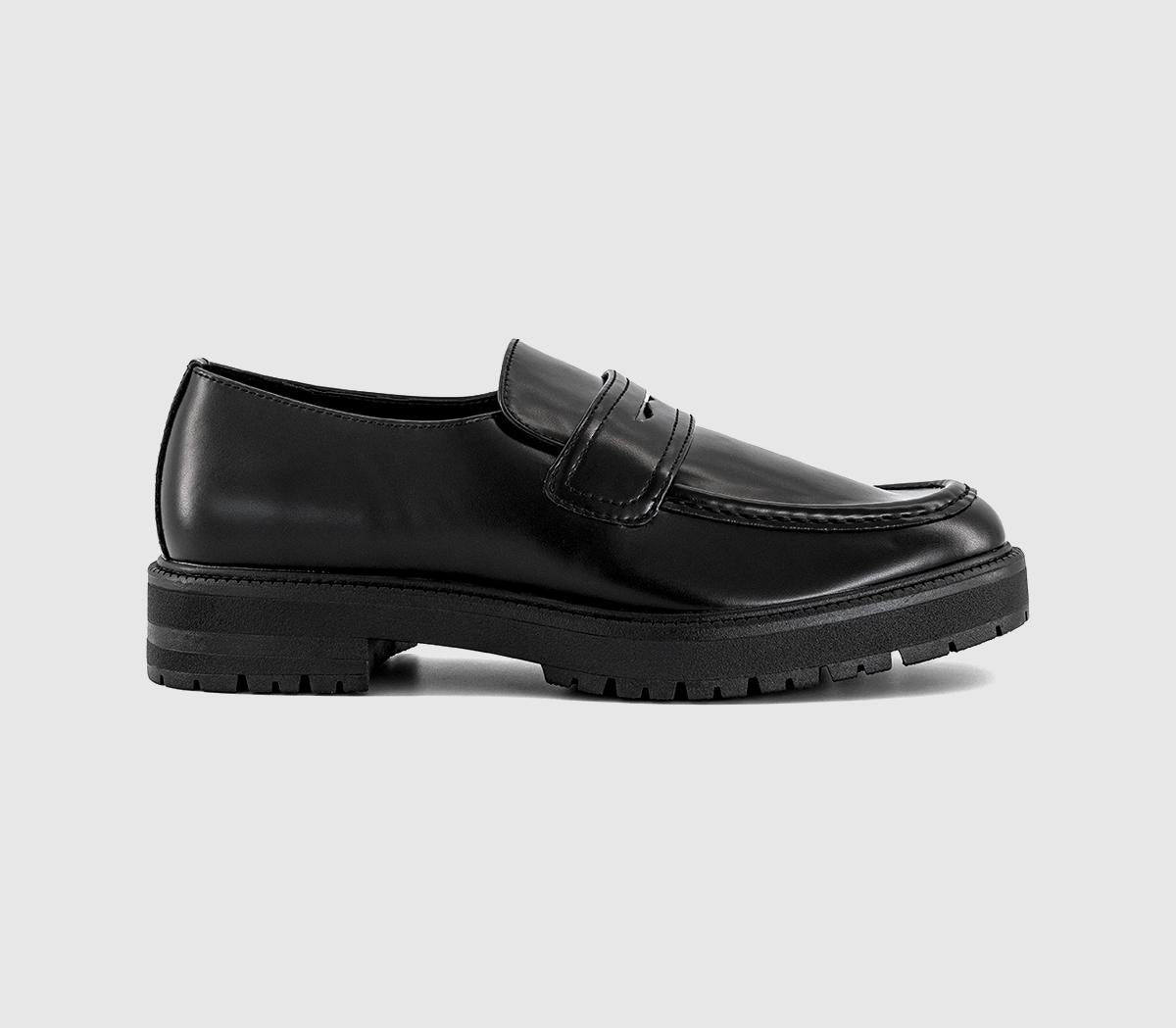 Mens OFFICE Chesil Chunky High Cut Loafers Black