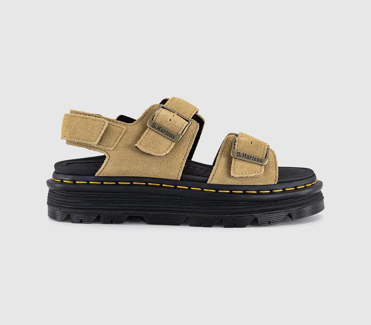 Womens Dr. Martens Zebzag Sandals Savannah Tan Suede