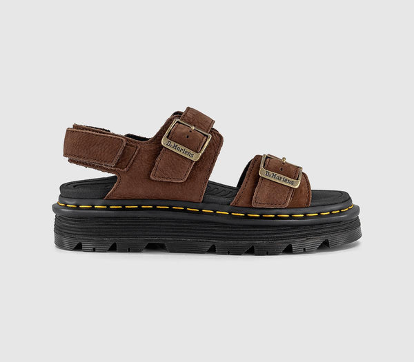 Womens Dr. Martens Zebzag Sandals Brown Tumbled Nubuck UK Size 4