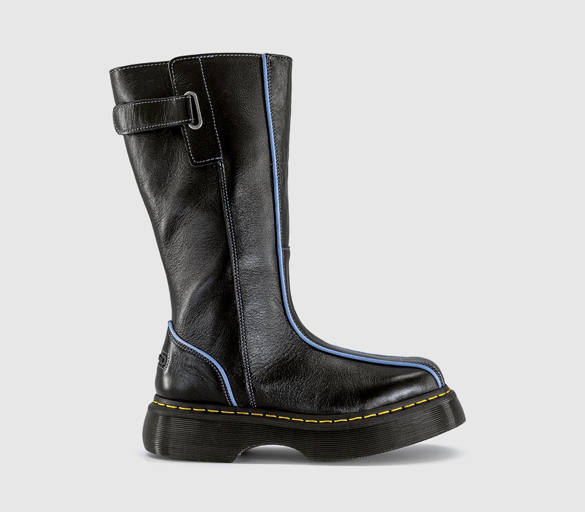 Womens Dr. Martens Buzz Hi Boots Black Milled Gloss