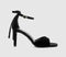 Womens OFFICE Hypnotise Bow Back Heeled Sandals Black Velvet
