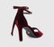 Womens OFFICE Hypnotise Bow Back Heeled Sandals Burgundy Velvet