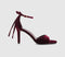 Womens OFFICE Hypnotise Bow Back Heeled Sandals Burgundy Velvet