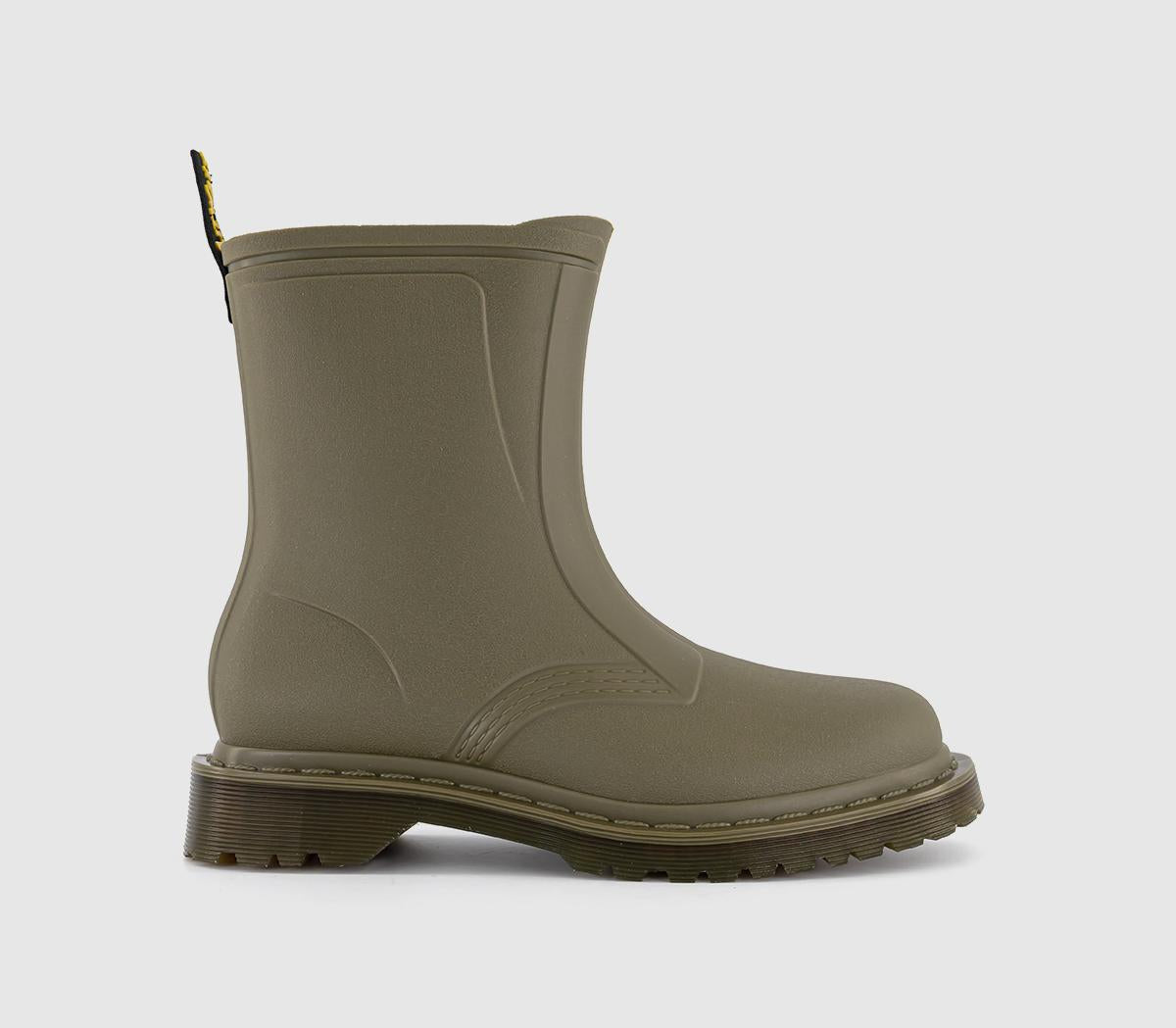 Womens Dr. Martens 1460 Rain Boots Olive