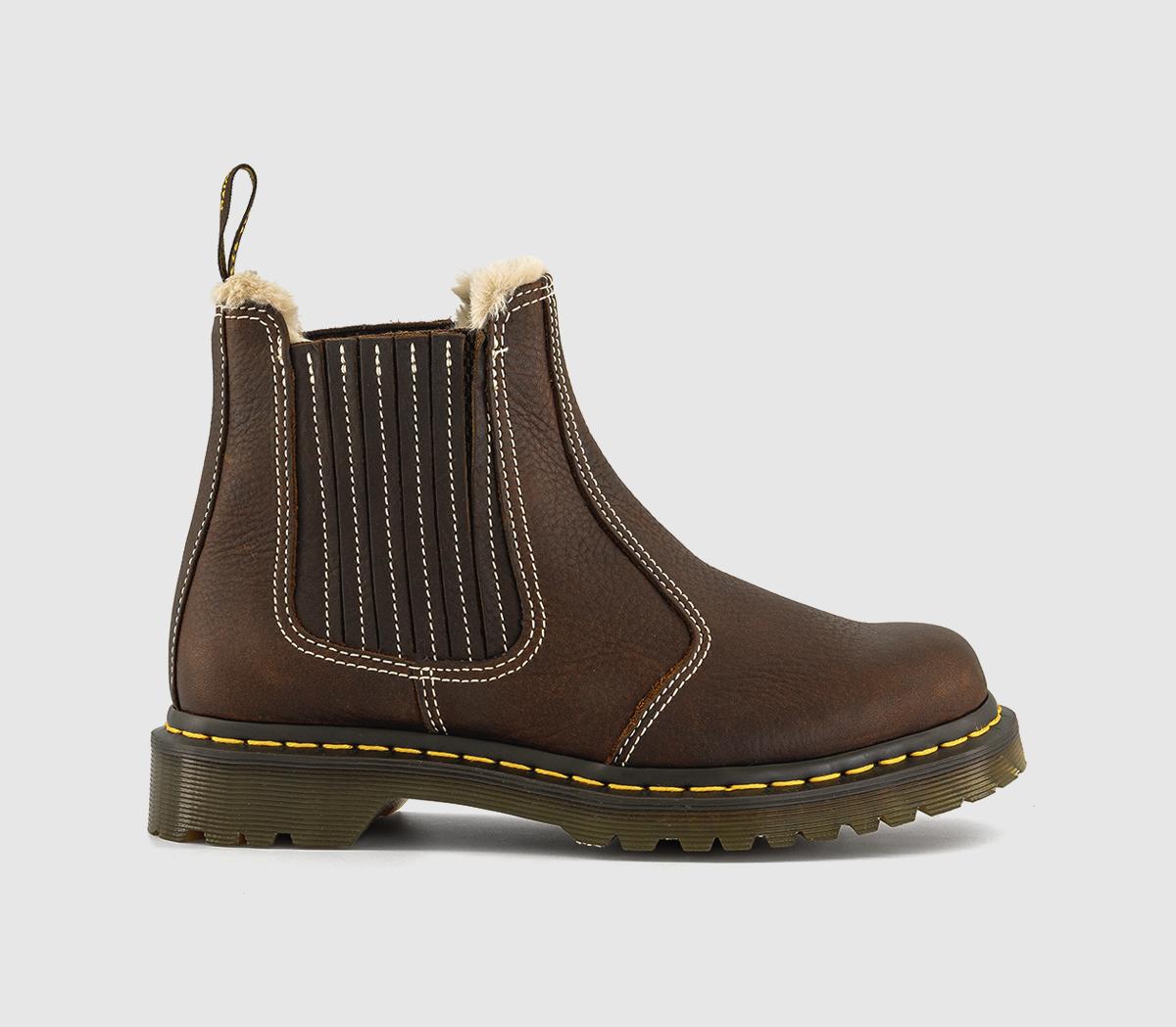 Womens Dr. Martens 2976 Leonore Ii Boots Dark Brown Grizzly