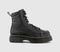 Womens Dr. Martens Buzz 8 Eye Boots Black Milled Nappa
