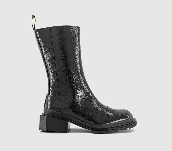 Womens Dr. Martens Maybole Hi Boots Black Distressed Patent