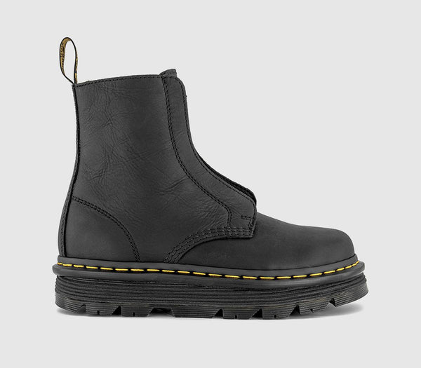 Womens Dr. Martens Zebzag Laceless Boots Black Wyoming – OFFCUTS