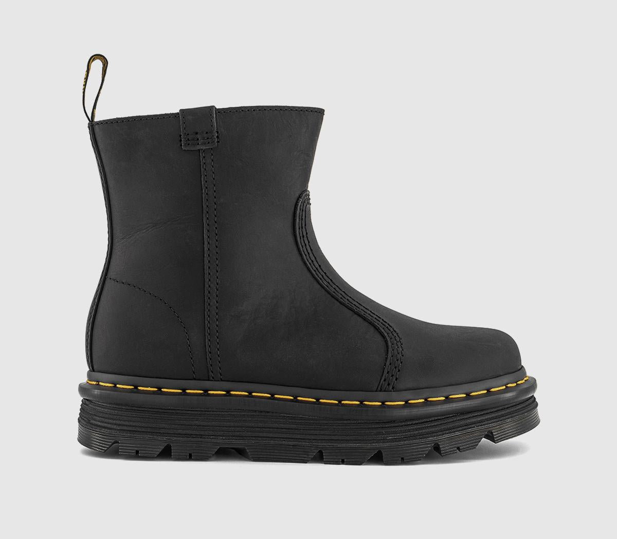 Womens Dr. Martens Zebzag Rigger Boots Black Wyoming