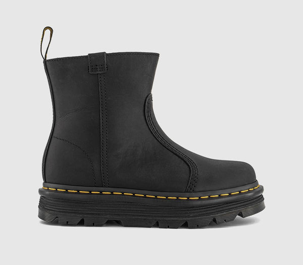 Womens Dr. Martens Zebzag Rigger Boots Black Wyoming