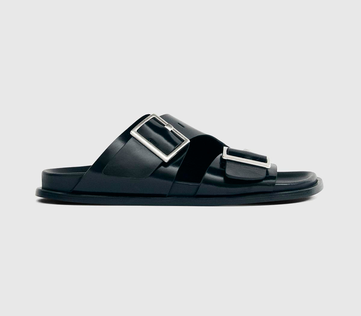 Womens ALOHAS Alba Sandal Black Leather