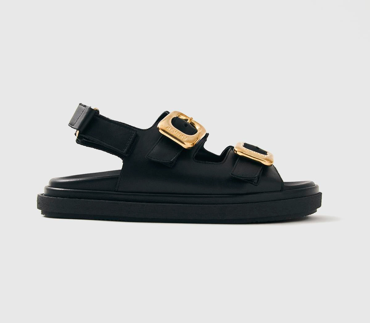 Womens ALOHAS Daria Sandal Black Leather